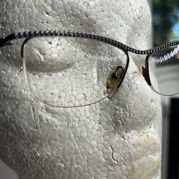 Chloe Ophthalmic Gunmetal Gray Metal Eyeglasses Frame - Picture 4 of 6